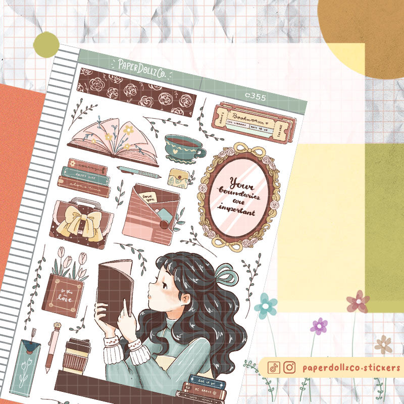 Bookworm | Alone Time | Collection Stickers | C355