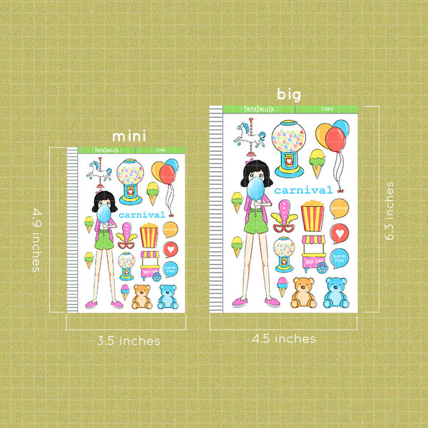 PaperDollzCo Carnival Planner Sticker | C383