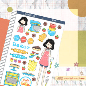 PaperDollzCo Baker Planner Sticker | C386