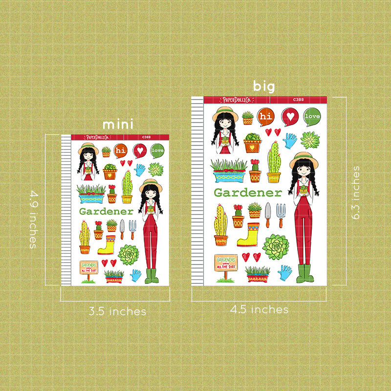 Gardening Collections PaperDollzCo Planner Sticker | C388