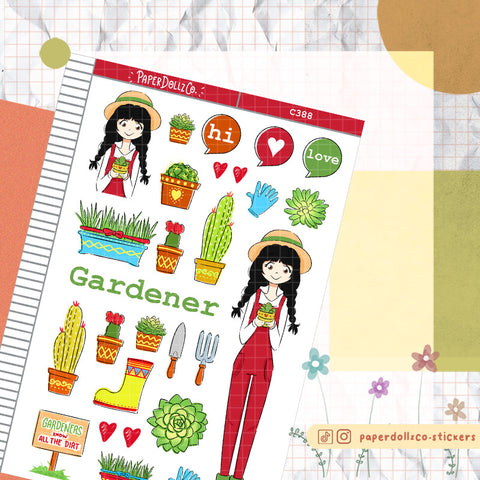 Gardening Collections PaperDollzCo Planner Sticker | C388