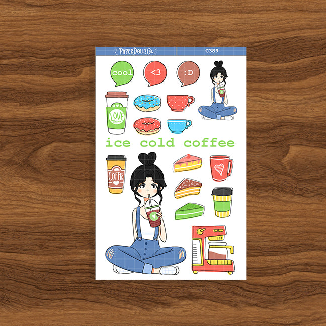 Ice Cold Coffee Collections Sticker | C389