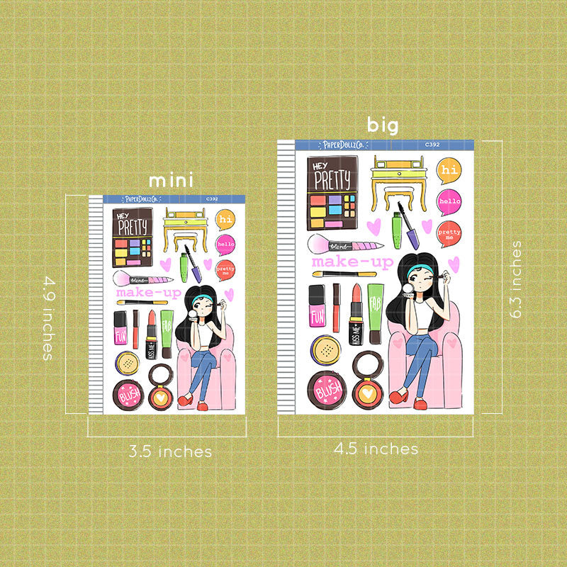 Make Up Collections PaperDollzCo Planner Sticker | C392