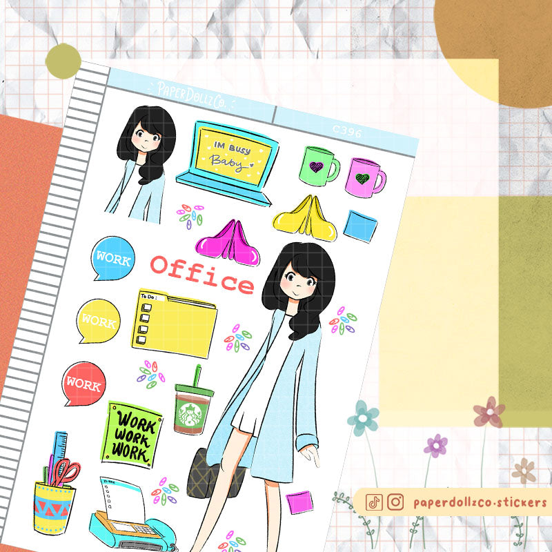 Office Collections PaperDollzCo Planner Sticker | C396