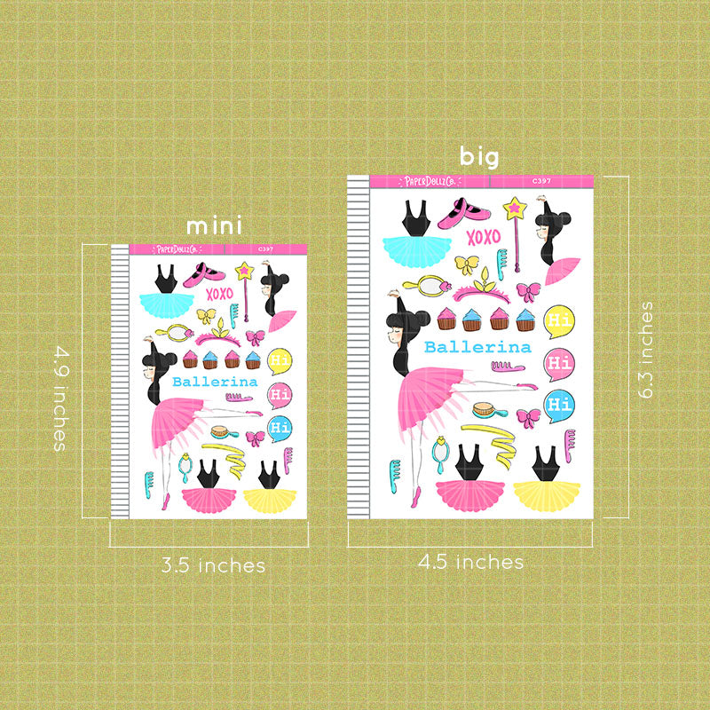 Ballerina Collections PaperDollzCo Planner Sticker | C397