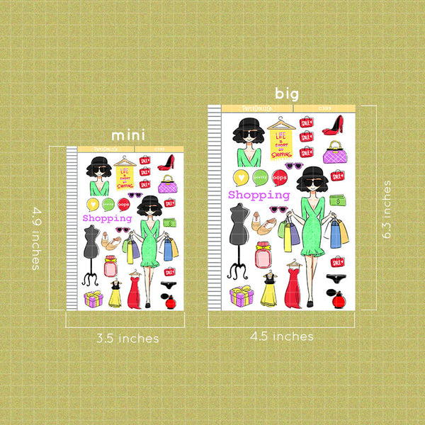 PaperDollzCo Shopping Planner Sticker | C399