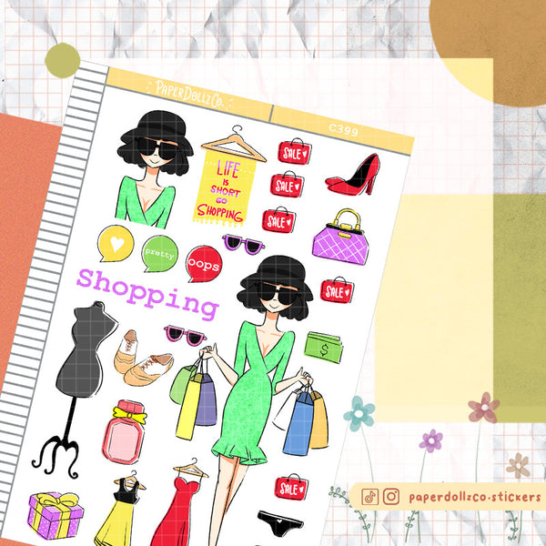 PaperDollzCo Shopping Planner Sticker | C399