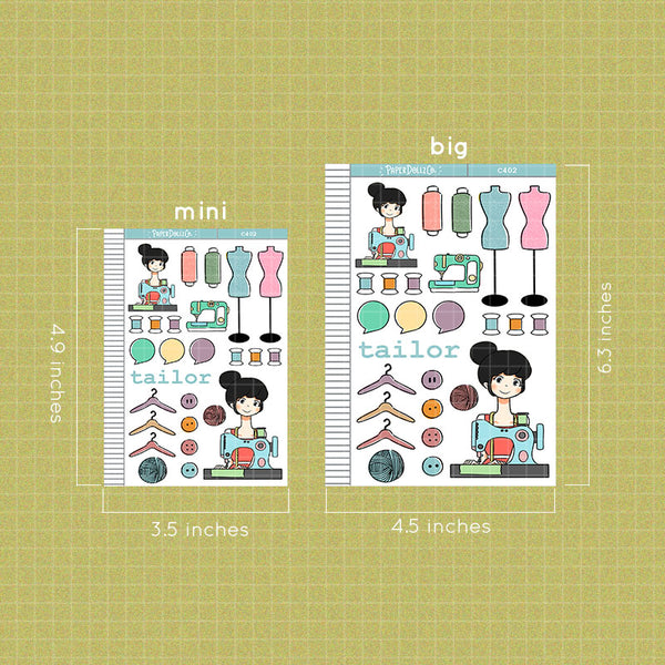 PaperDollzCo Tailor Planner Sticker | C402