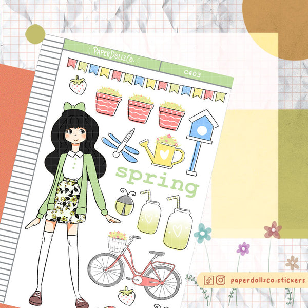 PaperDollzCo Spring Planner Sticker | C403