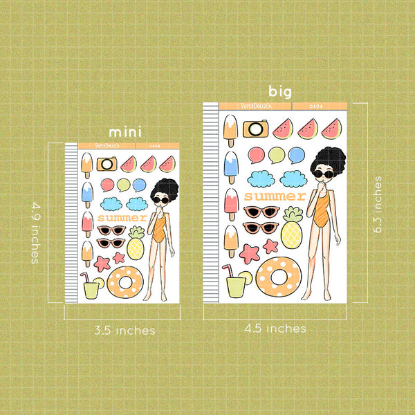 PaperDollzCo Summer Planner Sticker | C404