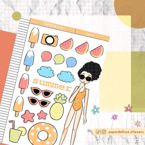 PaperDollzCo Summer Planner Sticker | C404