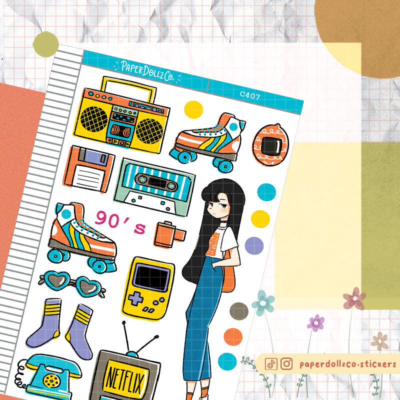 PaperDollzCo 90's Planner Sticker | C407