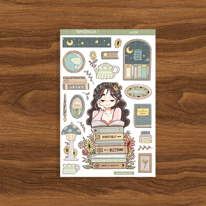Readaholic | Reclaiming My Radiance | Collection Stickers | C428