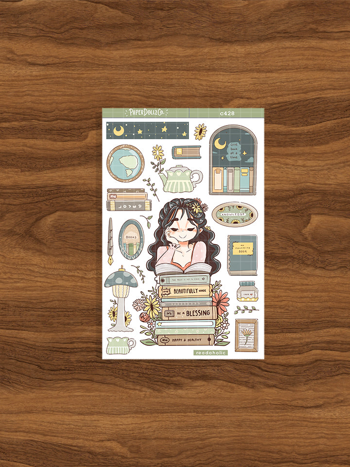 Readaholic | Reclaiming My Radiance | Collection Stickers | C428