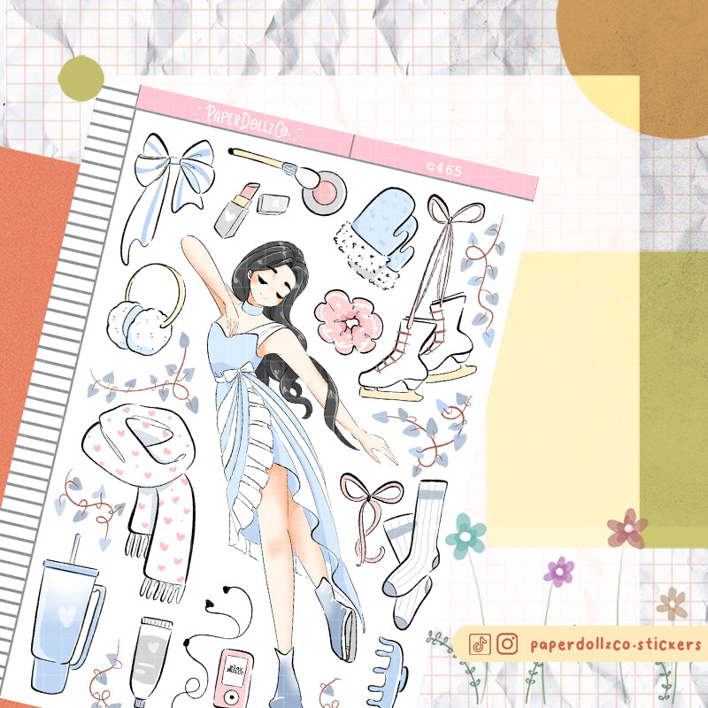 Ice Skating | Cloud Dancer | Collection Stickers | C465
