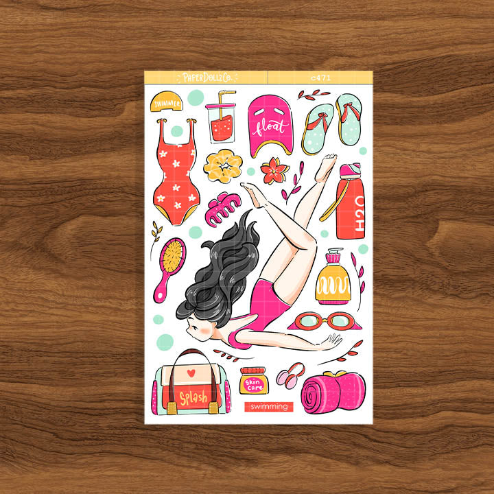 Swimming | Body In Motion | Collection Stickers | C471