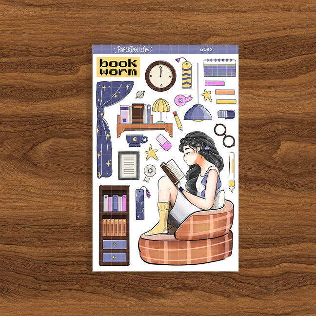 Bookworm | Night Owl Club | Collection Stickers | C482