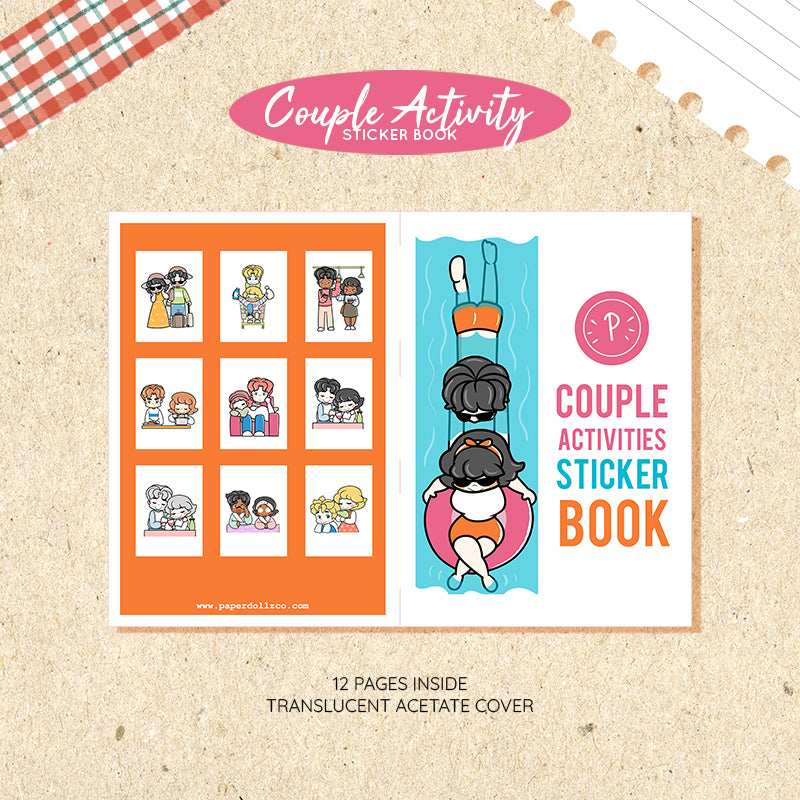 Couple Activities | PaperDollzCo | Activity Sticker Book | ca001