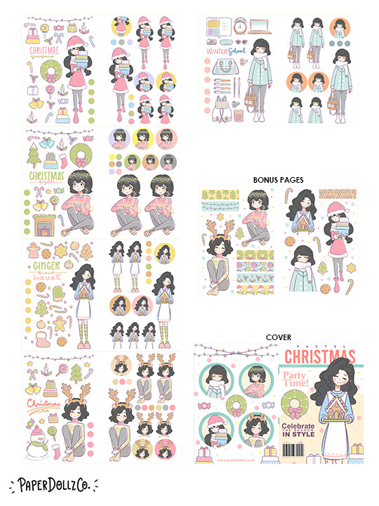 Pastel Christmas | Planner Sticker Book | CB002