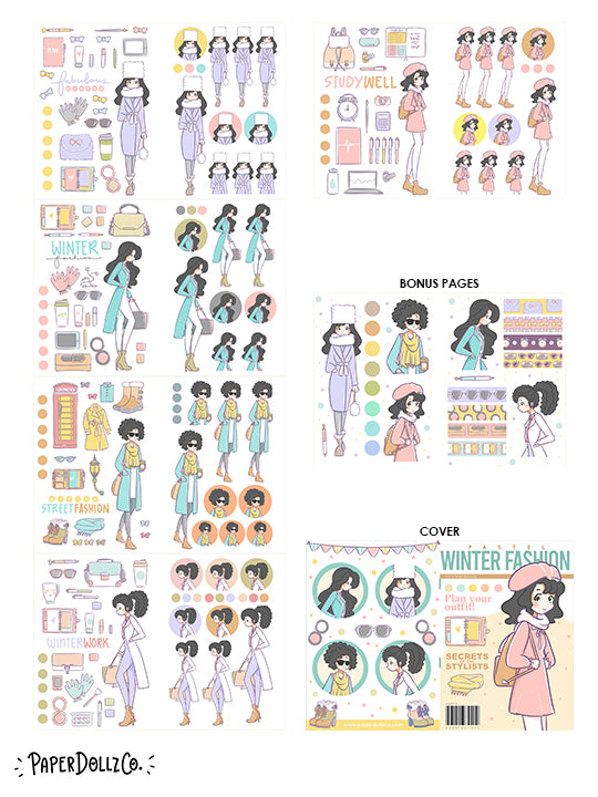 Winter Fashion | Planner Sticker Book | CB003
