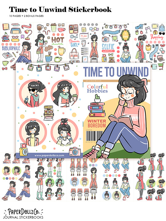Time to Unwind | Planner Sticker Book | CB004