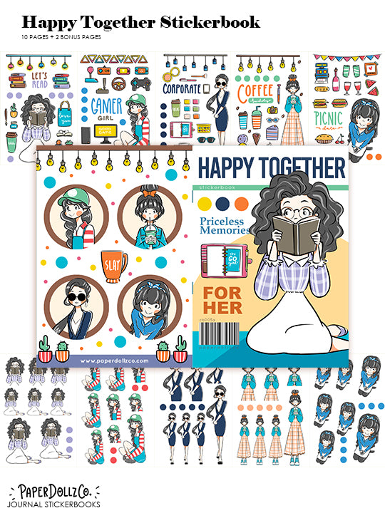 Happy Together | Planner Sticker Book | CB005a