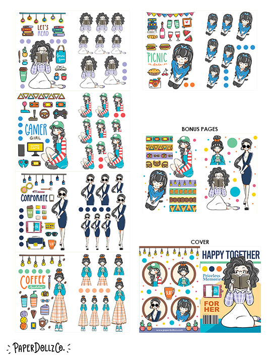 Happy Together | Planner Sticker Book | CB005a