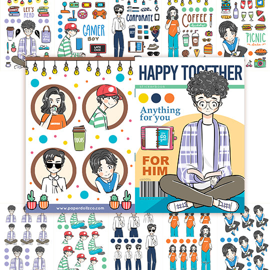 Happy Together | Planner Sticker Book | CB005b
