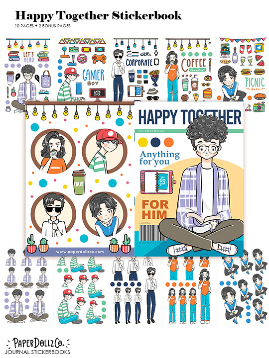 Happy Together | Planner Sticker Book | CB005b