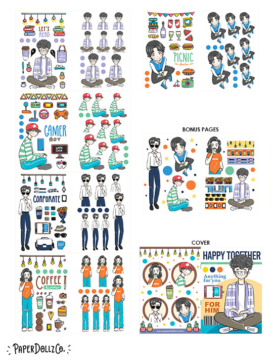 Happy Together | Planner Sticker Book | CB005b