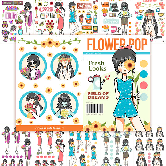 Flower Pop | Planner Sticker Book | CB006a