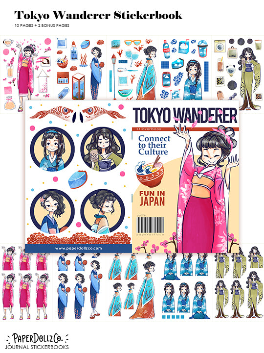Tokyo Wanderer | Planner Sticker Book | CB011b
