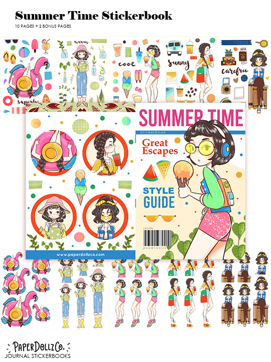 Summer Time | Planner Sticker Book | CB012b
