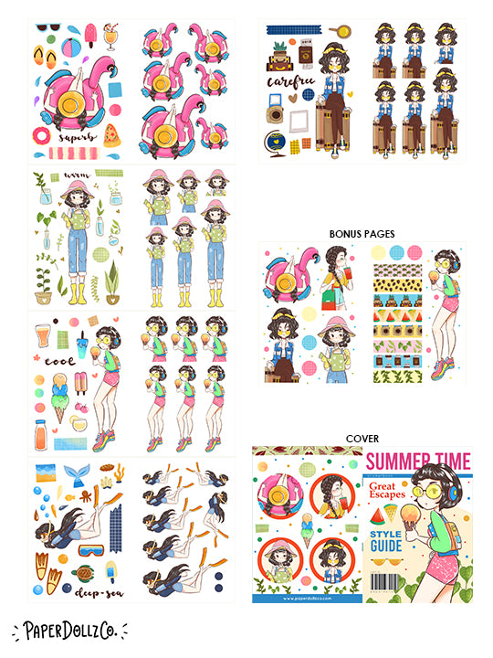 Summer Time | Planner Sticker Book | CB012b
