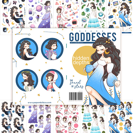 Space Goddesses | Planner Sticker Book | CB017