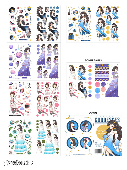Space Goddesses | Planner Sticker Book | CB017