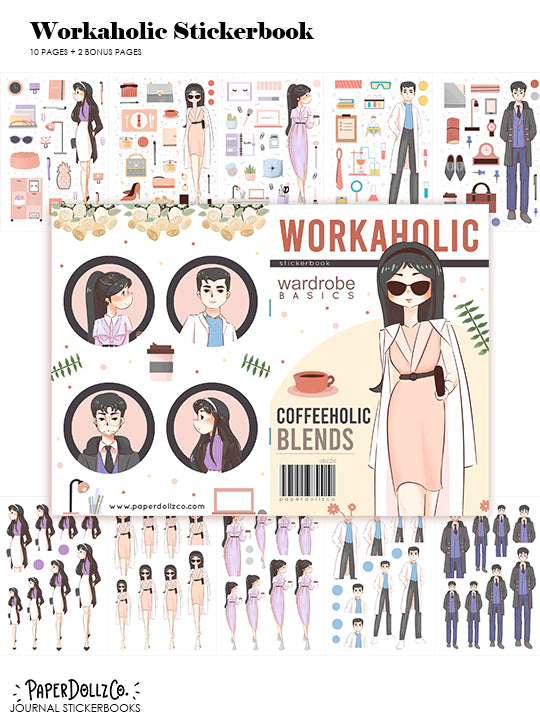 Workaholic | Planner Sticker Book | CB026