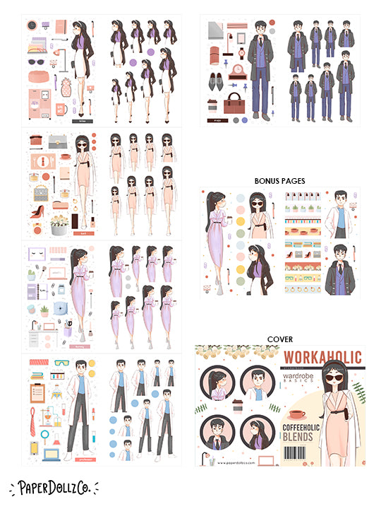 Workaholic | Planner Sticker Book | CB026