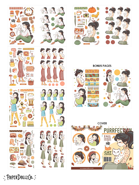 Autumn Purrfection | Planner Sticker Book | CB039W
