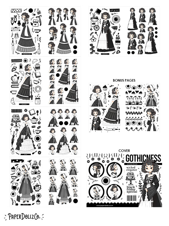 Gothicness | Planner Sticker Book | CB041