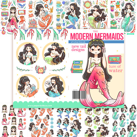 The Modern Mermaids | Planner Sticker Book | CB045