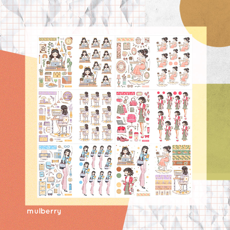 Working Women PaperDollzCo Planner Sticker Book | CB048