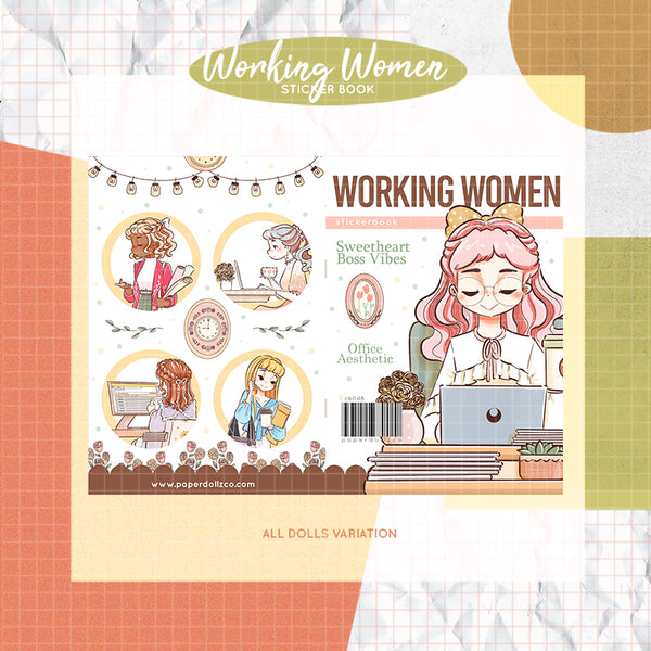 Working Women PaperDollzCo Planner Sticker Book | CB048