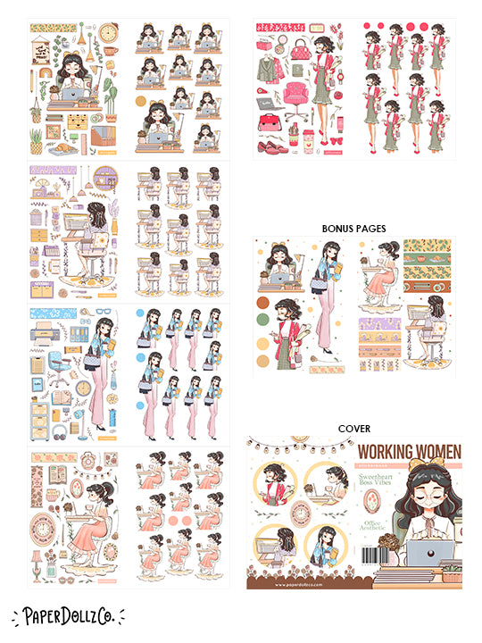 Working Women | Planner Sticker Book | CB048