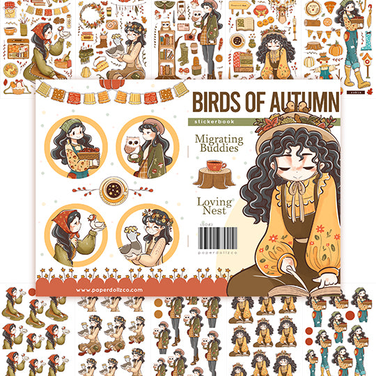 Birds of Autumn | Planner Sticker Book | CB049