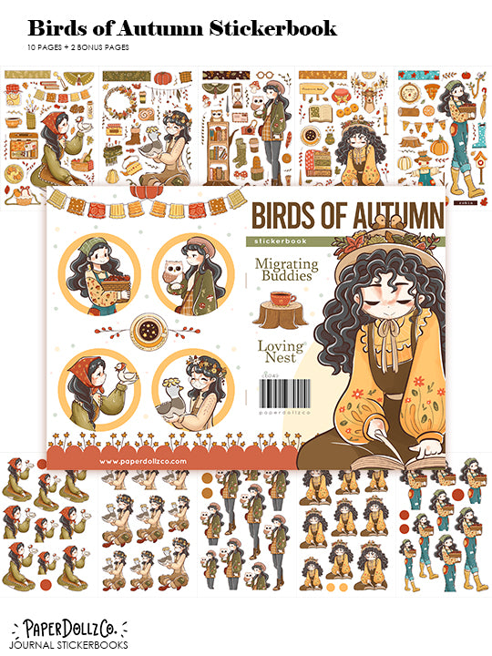 Birds of Autumn | Planner Sticker Book | CB049
