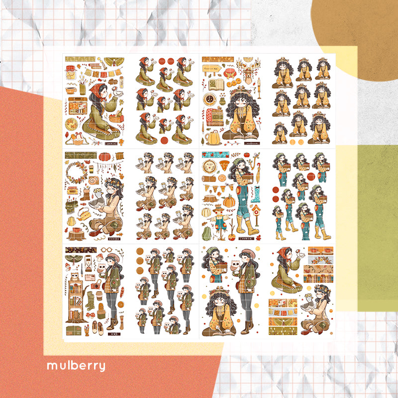 Birds of Autumn PaperDollzCo Planner Sticker Book | CB049