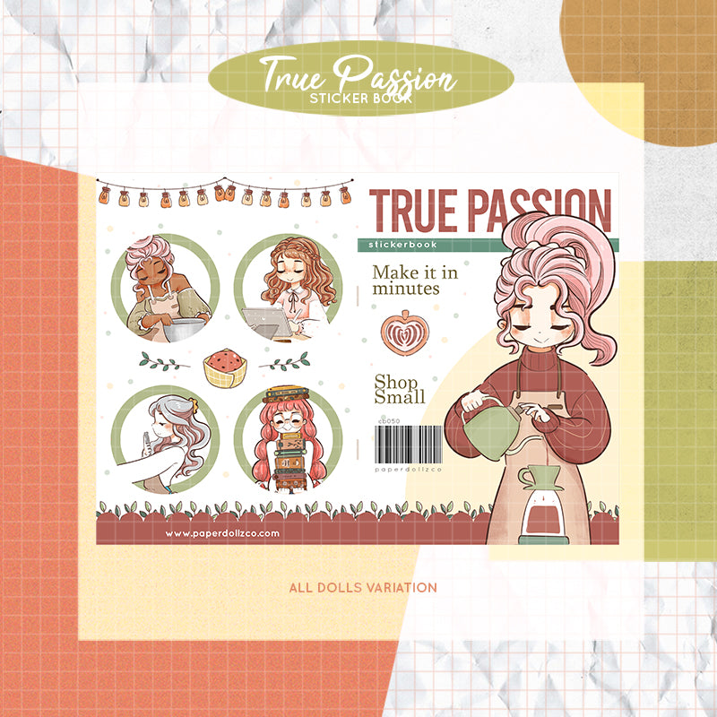 True Passion PaperDollzCo Planner Sticker Book | CB050