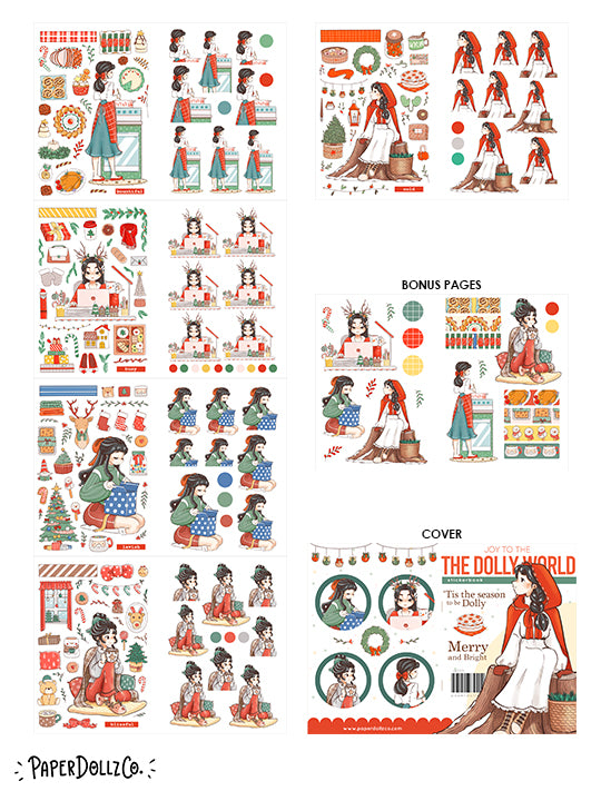 Joy to the Dolly World | Planner Sticker Book | CB053