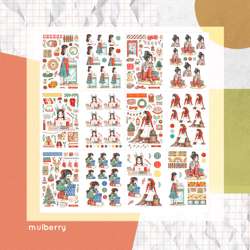 Joy to the Dolly World PaperDollzCo Planner Sticker Book | CB053